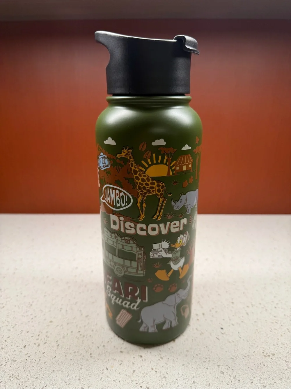 NEW DISNEY ANIMAL KINGDOM “SAFARI SQUAD” WATER BOTTLE 34oz